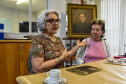 Memórias em acervo: descendentes reencontram pintura da tataravó no Museu Casa Alfredo Andersen. Foto: Kraw Penas/SEEC