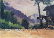 Serra do Mar
<br/>
<br/>
 0,38 x 0,27 - Coleção particular
<br/>
Em primeiro plano, chão com algumas pedras, ao seu lado direito tem uma árvore cujo tronco há uma pequena tábua n horizontal e um cavalo à sua sombra, atrás vemos parte de uma casa em tom escuro. Ainda no primeiro plano ao lado esquerdo vemos uma vegetação densa, alguns pequenos arbustos ao fundo montanhas nebulosas em tom lilás encomtram-se com o céu leve em tom róseo.