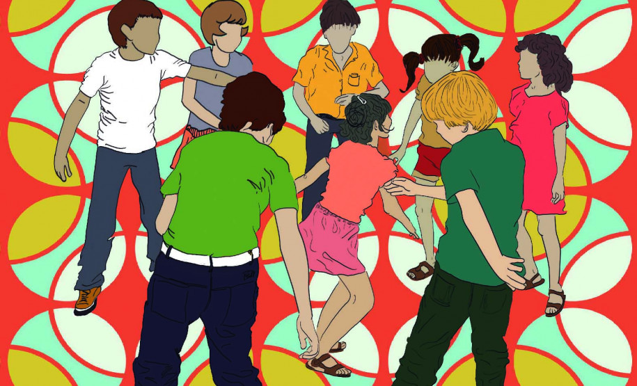 Festa americana. Gravura digital de Ivana Lima.