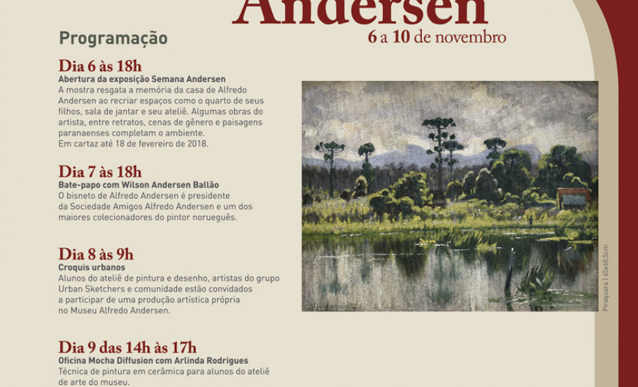 Semana Andersen resgata memória da casa-museu de Alfredo Andersen Programação