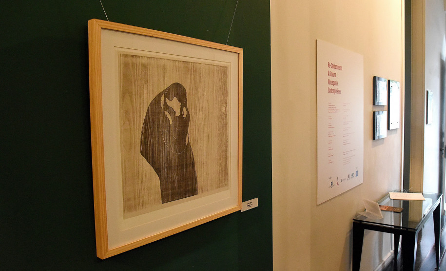 A obra ‘’O Beijo’’ de Edvard Munch esta em exposição no Museu Alfredo Andersen